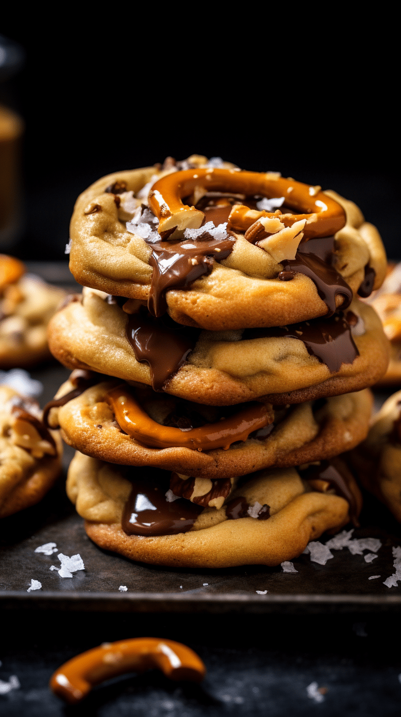 Caramel Pretzel Chocolate Chip Cookies [32 Minutes] Chasety