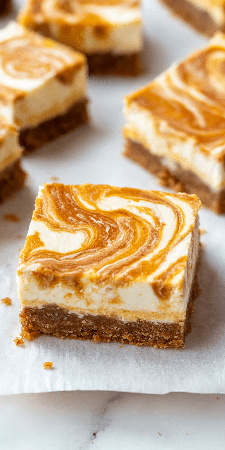 Pumpkin Swirl Cheesecake Bars [65 Minutes]