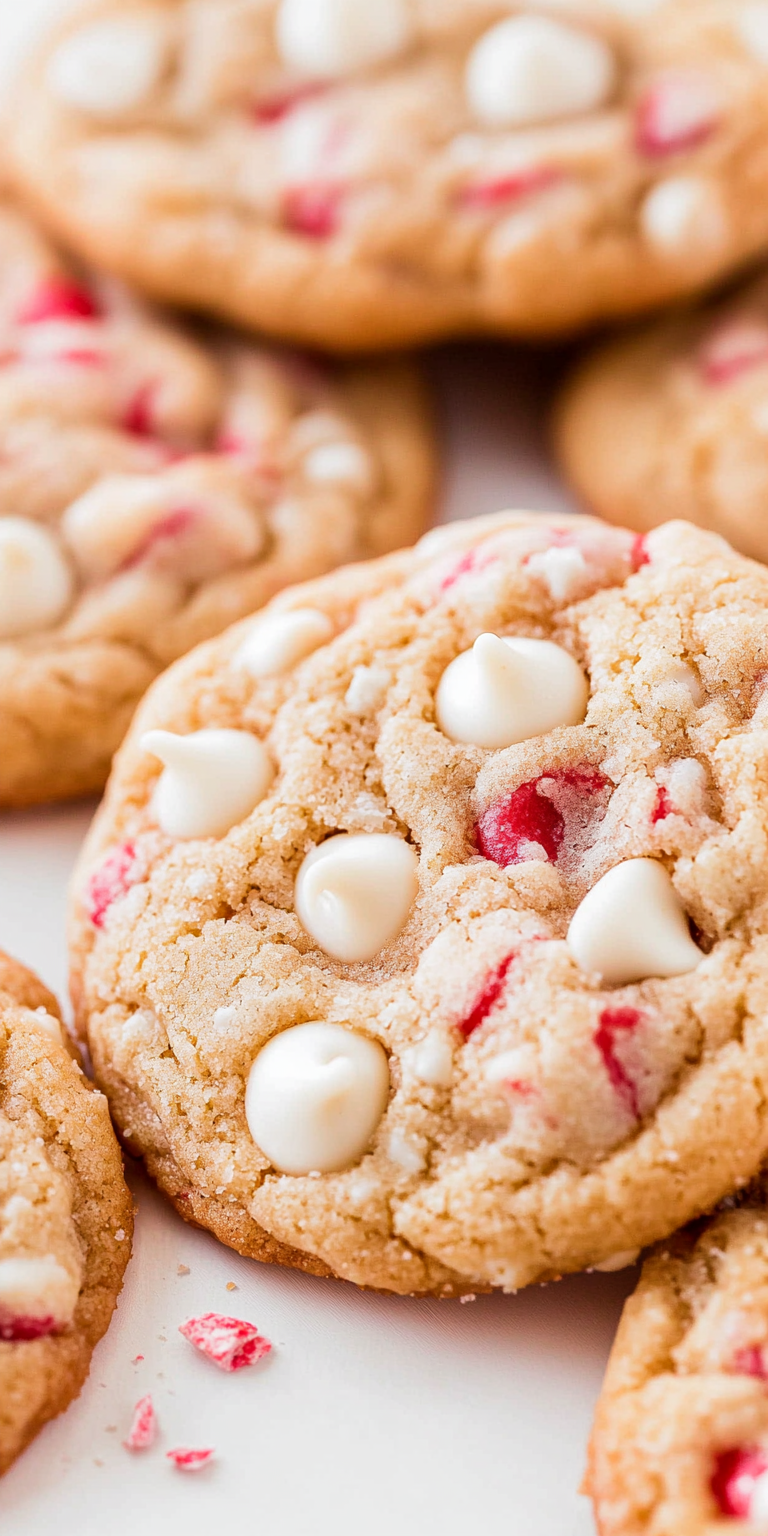 Peppermint White Chocolate Chip Cookies